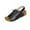 Black, variant on BADHUB Platform Leather Sandlas for Women Summer Open Toe Fish Mouth Wide Sole Ankle Strap Comfortable Dressy Outdoor Waiking Shoes Beige 39