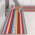 thumbnail image 2 of Kitchen Rugs Sets Of 2,Colorful Geometric Striped Pattern Anti Fatigue Kitchen Mat Rugs Non Slip Washable,Decorative Kitchen Floor Mats for Kitchen,Sink,Laundry,17"X47", 2 of 5