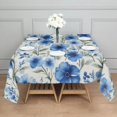 thumbnail image 3 of Pioneer Flower Floral Print Pattern Square Tablecloth,Waterproof Square Table Cover,Wipeable Spillproof Washable Table Cover for Home Kitchen Party Decor 42"X42"(107x107cm), 3 of 6
