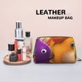 thumbnail image 6 of Lsque Pikmin Pattern Genuine Leather Makeup Bag Cosmetic Pouch Travel Organizer Toiletry Clutch Large Capacity Travel Cosmetic Bag, 6 of 6