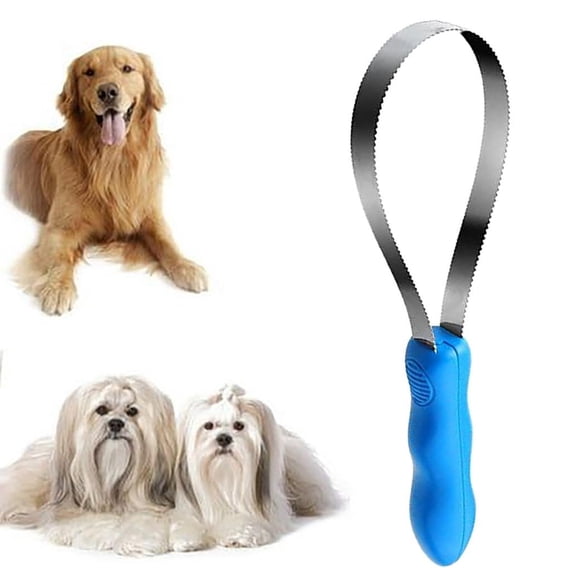 Pet Hair Removal Tools, Dual-Sided Grooming Blade for Dogs - Shedding Brush with Stainless Steel for Long, Short & Double Coats