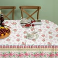 thumbnail image 4 of Pioneer Design Ladies Dishes Tablecloth, Floral Table Cloth, Vintage Tablecover for Oval Tables 60 x 84, Perfect for Kitchen Dinner, Restaurant, Holiday Picnic Party Table Cover, 4 of 6