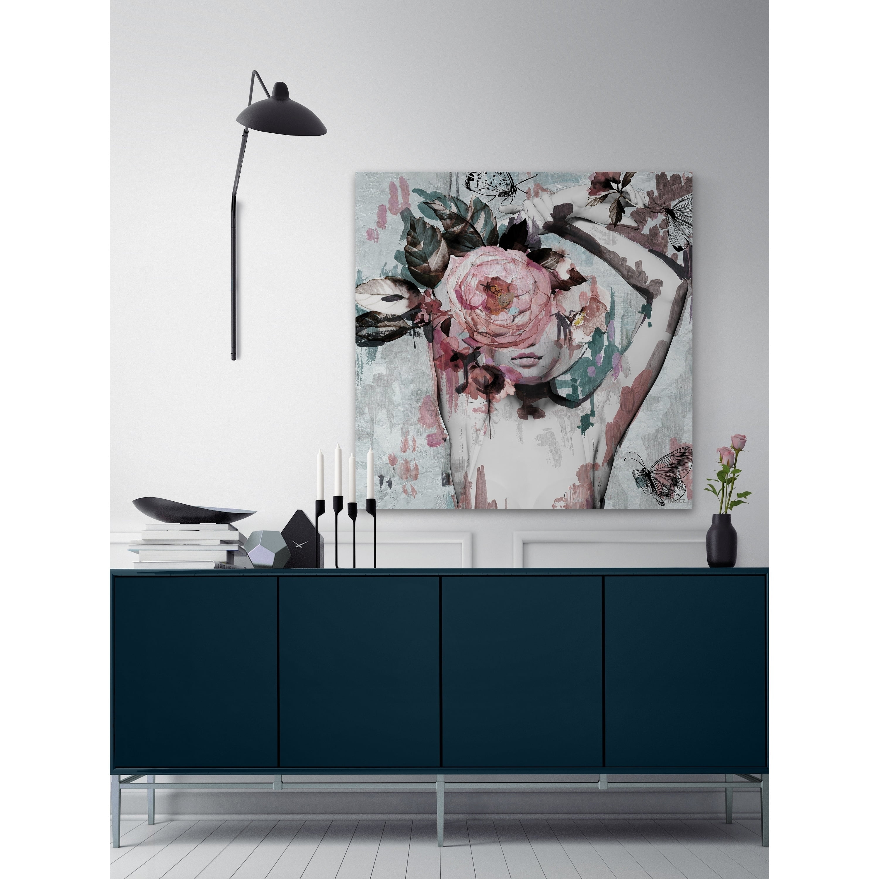 Parvez Taj Floral Crown Beauty II Canvas Wall Art
