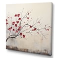 thumbnail image 2 of Designart "A Minimalist Dreamscape Of Leafy Garnet Grace" Leaves Canvas Prints, 2 of 7