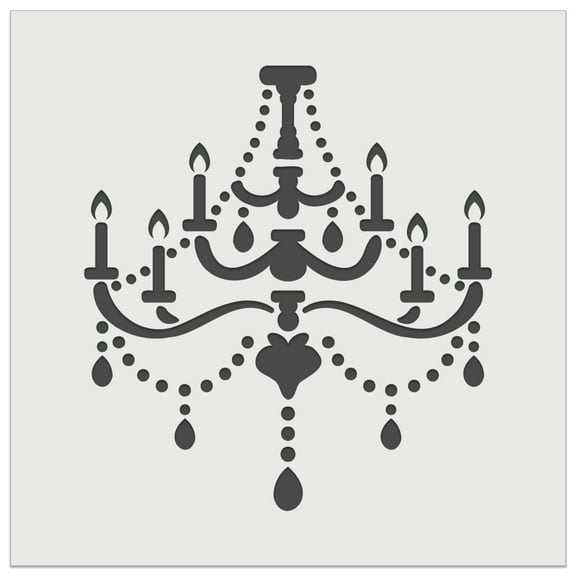 Elegant Candle Chandelier DIY Cookie Wall Craft Stencil - 5.5 Inch