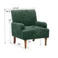 thumbnail image 4 of Silla de acento moderno con 2 "Wide Wale Corduroy, 9" patas de madera maciza, cómodo sillón tapizado en café oscuro para la sala de estar, 4 of 5