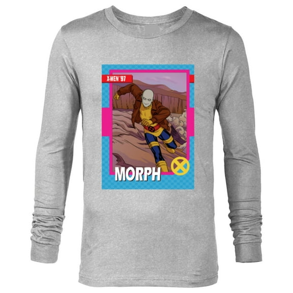 Marvel Studios X-Men ’97 Morph Retro Trading Card- Long Sleeve T-Shirt for Men - Customized-Athletic Heather
