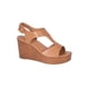thumbnail image 1 of Sandalias de tacón corrido y plataforma altos y correa ajustable de unicolor para mujer, 1 of 5