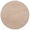 thumbnail image 5 of SAFAVIEH Lavena Solid Plush Shag Area Rug, Beige, 6'7" x 6'7" Round, 5 of 8