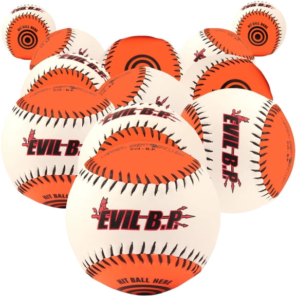 Evil Sports12 Inch ROCKET Softballs, The Original Two Tone Training Balls For Batting And Pitching Practice