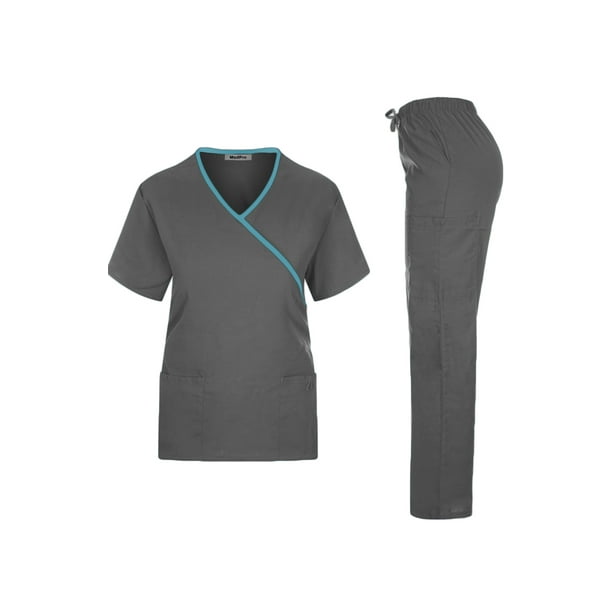 Download MedPro - Medical Scrub Set Mock Wrap and Cargo - Walmart.com - Walmart.com