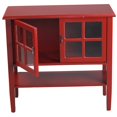 thumbnail image 1 of Vivian 2-Door Console Cabinet with Paned Glass Inserts & Shelf - Red, 1 of 1