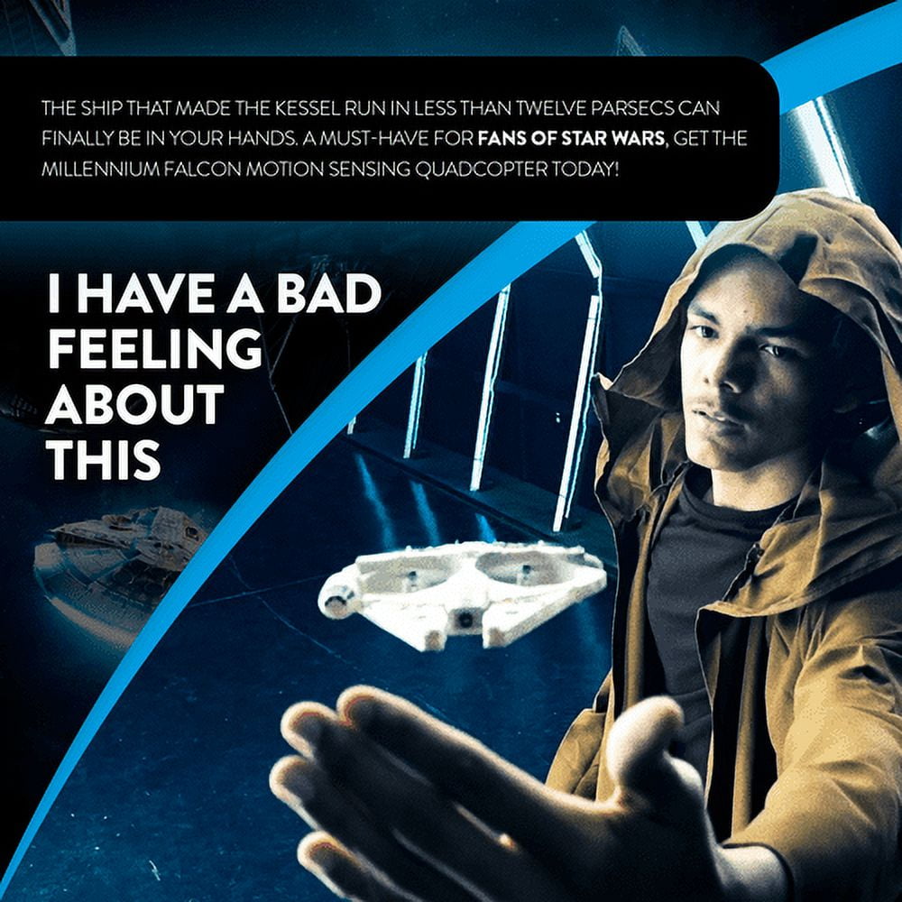 World Tech Toys Star Wars Millennium Falcon Motion Sensing Quadcopter Drone, Ages 6+