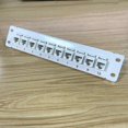thumbnail image 2 of 10 Port Straight-through CAT5e Patch Panel RJ45 Network Cable Adapter Keystone Jack Ethernet Distribution Frame UTP 19in, 2 of 4
