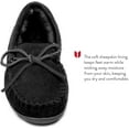 thumbnail image 6 of Minnetonka Womens Sheepskin Hardsole Moccasin, Black, Size 9, 6 of 6