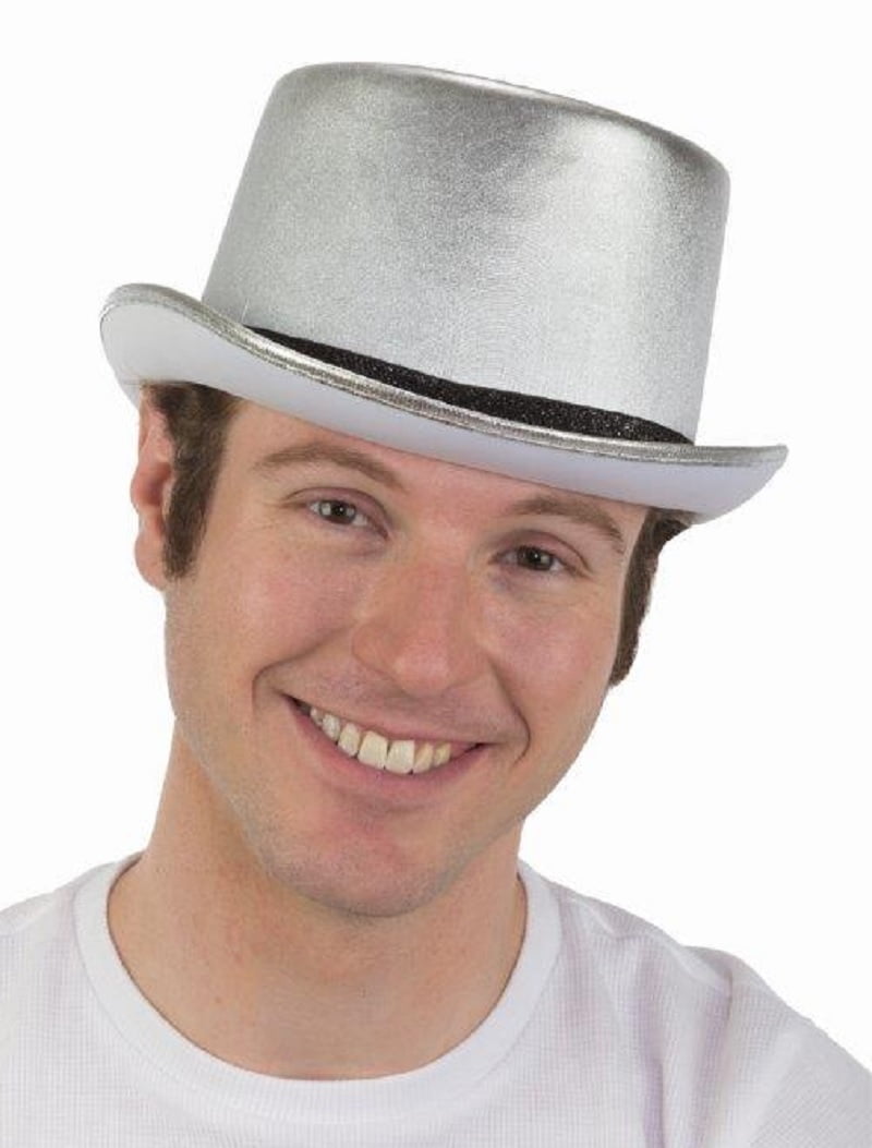 silver top hat