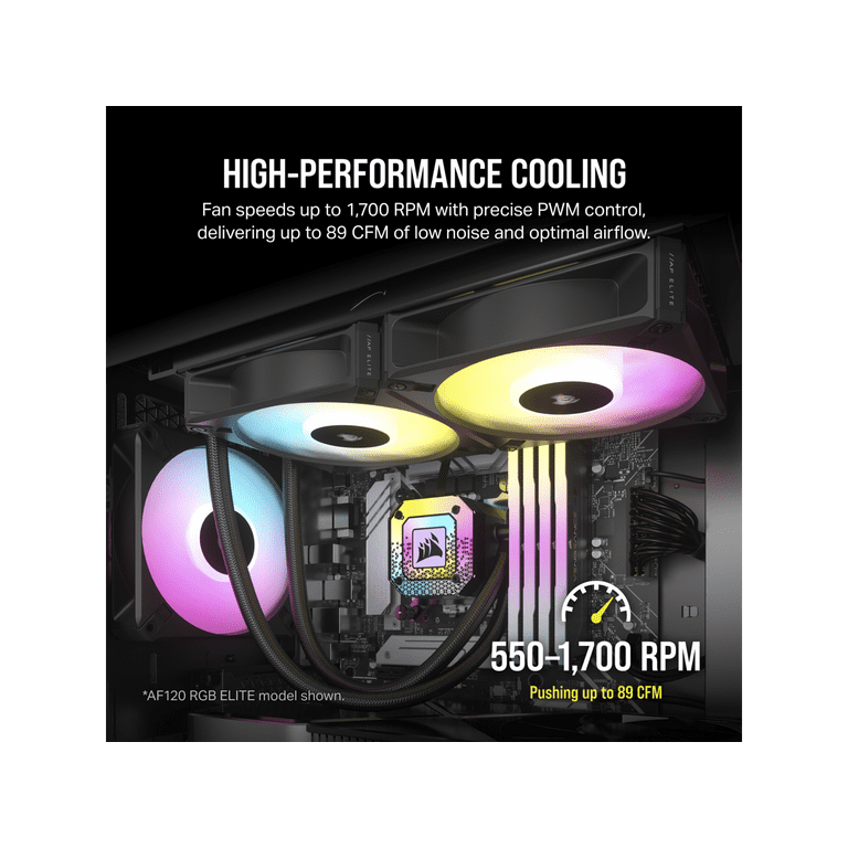 CORSAIR iCUE AF140 RGB ELITE 140mm PWM Dual Fan Kit - Eight