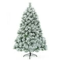 thumbnail image 2 of Costway 180 cm Árbol de Navidad Artificial Nevado Árbol Decoración Festiva con Bisagras y Base de Metal Agujas de Pino de Borra, 2 of 7