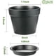 thumbnail image 4 of Macetas, Macetas De Exterior De 9,5 Pulgadas, Macetas Para Flores, Plantas De Serpientes, Violetas Africanas, Paquete De 5,11 Feliz Sencillez, 4 of 5
