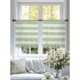 thumbnail image 4 of Sage Linen Stripes Sheer Curtains for Living Room Bedroom, Vintage Country Light Filtering Sheer Curtains, Rod Pocket Voile Window Drapes, 2 Panels Set 52"x 54", 4 of 7
