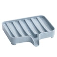 thumbnail image 3 of Worallymy Bath Foam Storage Box PP Sponge Drain Tray Holder Wheat Bathroom Toilet Kitchen Rack, Blue, 3 of 9