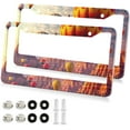 thumbnail image 2 of Coolnut Flying Hot Air Balloons 2 Pack License Plate Frames,Universal Aluminum Car License Plate Covers with 2 Holes and Screws Home Decor, 2 of 7
