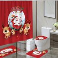 thumbnail image 4 of 4Pcs Christmas Shower Curtain Set Winter Bathroom Set with Shower Curtain and Rugs, Christmas Themed Shower Curtain Set, Winter Christmas Tree Santa Bath Accessories Set C2, 4 of 5