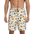 thumbnail image 2 of Rocae Dog Faces for Men's Soft Sleep Pajama Shorts, Waistband and Pockets, 2 of 9