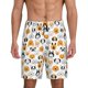thumbnail image 1 of Balery Dog Faces Pantalones cortos de pijama de punto de algodón para hombre con cinturilla y bolsillos-X-Large, 1 of 6