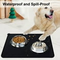 thumbnail image 4 of TiokMc Silicone Waterproof Dog & Cat Feeding Mat, Non-Slip, FDA Grade, Easy to Clean, BPA-Free, 18.5" x 11.5", Black, 4 of 7