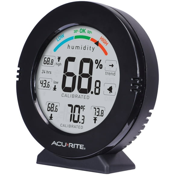 Medidor de humedad AcuRite 01080M con indicador de temperatura y alarmas AcuRite Articulos Para el Hogar