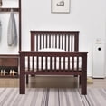 thumbnail image 4 of Home Bedroom Furniture Jassmine Solid Wood Platform Pine Twin Bed - Mahogany, 4 of 7
