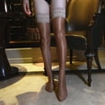 thumbnail image 4 of Brown Socks for Women Sexy 70D Oil Glossy Stockings Shiny Satin Shape Non-slip Stockings, 4 of 6