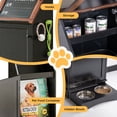 thumbnail image 5 of Dog Feeding Station with Storage, Dog Food Cabinet with 2 Feeding Bowls, Flip-Top Pet Storage Cabinet, Pet Food Holder for Dog and Cat, 5 of 7