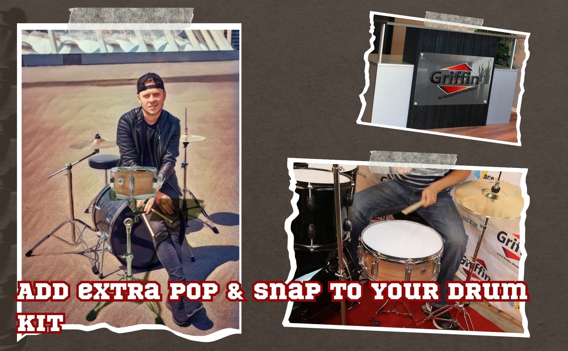 Popcorn Soprano Snare Drum by Griffin Firecracker 10" x 6" Poplar Wood Shell with Oakwood PVC Concert Percussion Musical Instrument with Drummers Key and Deluxe Snare Strainer Beginner & Professional