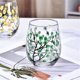 thumbnail image 5 of Vasos sin tallo pintados a mano, vasos de vidrio coloridos de 525 ml (17.8 oz) for agua, jugo, bebidas y cerveza., 5 of 7
