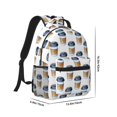thumbnail image 2 of Yiaed Coffee To Go Pattern Print School Backpack College Backpack Daypacks for Students High School Spacious and Durable Daypack for Work and Travel-One Size, 2 of 6