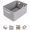 Gray_Large, variant on Fabric Storage Basket, Rectangular Organizer Bin with Rope Handles, Soft Lined Storage Box for Bathroom, Bedroom, Nursery, Living Room and Shelf