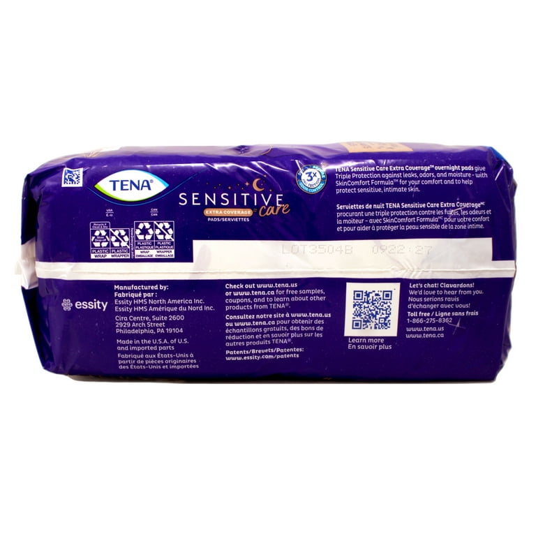 【9袋あります】TENAベッドパッド TENA Overnight Ultimate Full Coverage Overnight Pads - 3 pks of 28