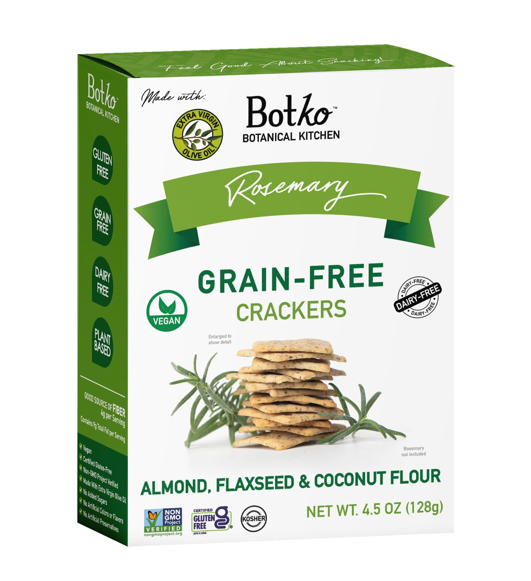 Botko Foods Rosemary Grain Free Crackers 3 PACK Gluten Free Crackers