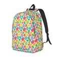 thumbnail image 1 of Disketp colorful easter eggs print Canvas Backpack Lightweight Travel Daypack Student Rucksack Laptop Backpack-Medium, 1 of 5