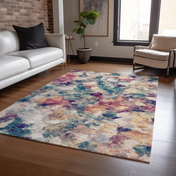 Addison Rugs Chantille Indoor/Outdoor Transitional Abstract Putty Machine Washable Rectangle Rug, 10' x 14'