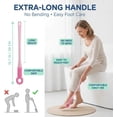 thumbnail image 3 of Easy-Reach Deep Cleaning Foot Brush, Toe Brush Between Toes Brushs for Shower, Soft Silicone Long Handled Foot Brushs (2PCS-D), 3 of 7