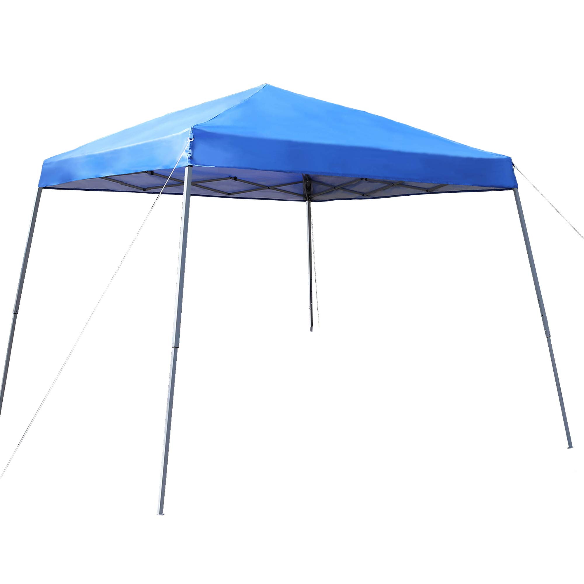 Sportcraft 12 X 12 Instant Canopy With Slanted Legs Blue 81 Sq Ft Uv Protection 