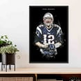 thumbnail image 5 of Gym Poster, Motivational Art Canvas, Man Cave Art Canvas, Football Players Poster, Tom Brady Poster, Sport Wall Decor, Canvas Wall Decor - White Framed, 5 of 7
