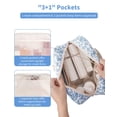 thumbnail image 3 of Travel Toiletry Bag Women Large Cosmetic Bag Travel Makeup Bag Organizer Medicine Bag for Toiletries Essentials Accessories, Blue Flower, 3 of 9