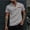 Gray, variant on Men's Waffle T Shirts Casual Knit Short Sleeve V Neck Shirts Basic Cotton Summer Solid Lightweight Tees with Pocket White