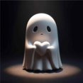 thumbnail image 2 of Figura de fantasma de Halloween: estatua de fantasma de resina espeluznante, lindos adornos de fantasmas de dedos, para decoración de Halloween en interiores y porches, 2 of 5