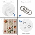 thumbnail image 4 of Ladybugs Eucalyptus Leaves Shower Curtain, Waterproof Shower Curtains for Bathroom, Spring Botanical Vintage Washable Fabric Bathtub Curtain Set Bath Decor with 12 Hooks Stall 36"x72", 4 of 8