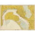 thumbnail image 2 of NOAA Historical Map and Chart Collection 32x25 White Modern Wood Framed Museum Art Print Titled - Nautical Chart - San Diego Bay ca. 1974 - Sepia Tinted, 2 of 4